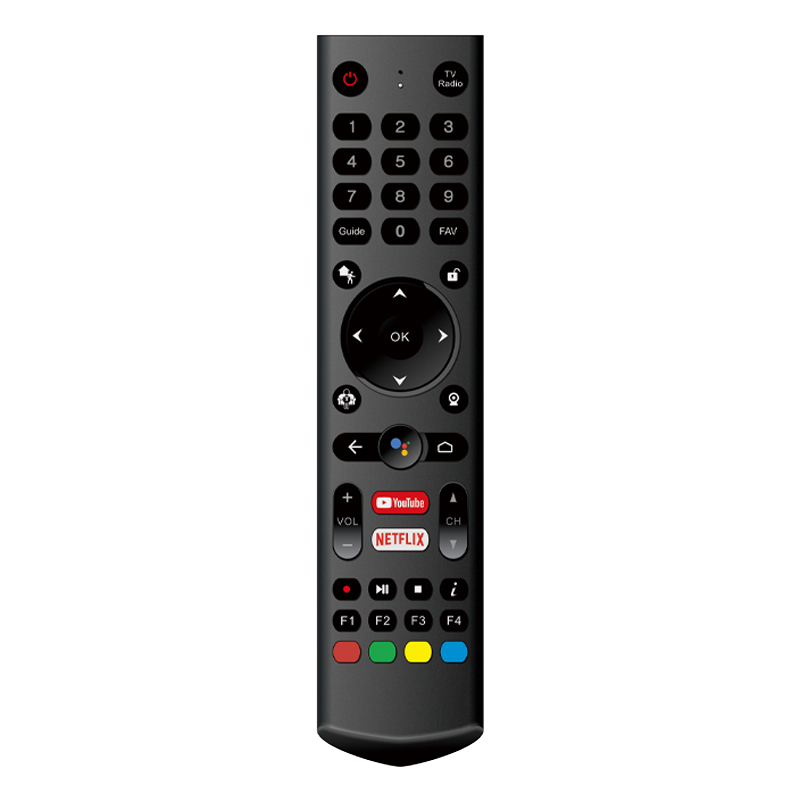 음성 제어 기능이있는 Android 리모콘 IR \/ Bluetooth 무선 TV 리모콘 with You Tube Netflix 버튼