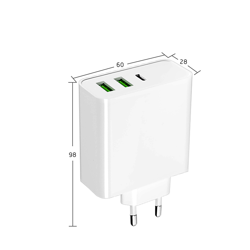 65W PD USB Type C 전원 공급 멀티 포트 벽면 충전기