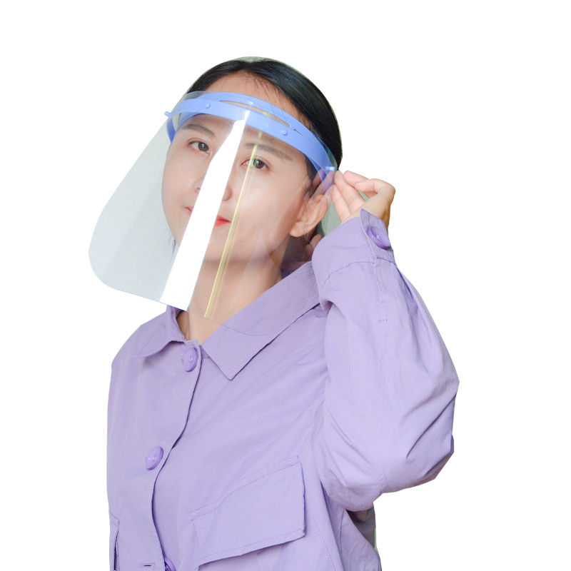 0.25mm 안티 스플래시 재사용 가능한 치과 바이저 클리어 조정 가능한 페이스 쉴드 판매