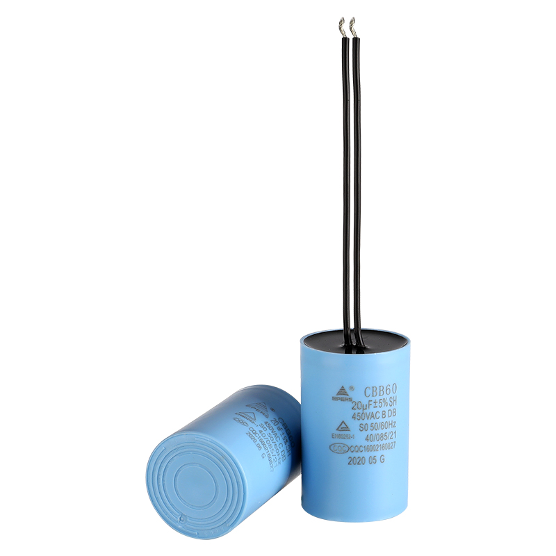 2 개의 와이어 20UF 450VAC S0 50/60Hz CQC CBB60 커패시터 워터 펌프 용