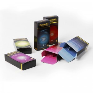 공장 사용자 정의 컬러 용지 포장 인쇄 pleated 엔드 박스