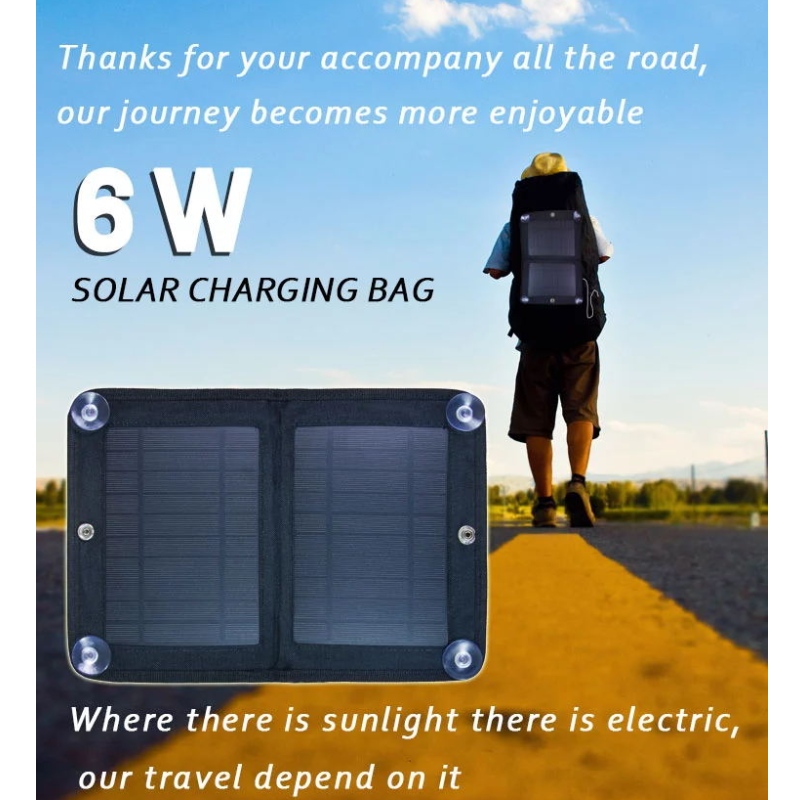 도매 가격 6w foldable 새로운 기술 태양 전지 패널 휴대 전화에 대 한 지갑 태양 전지 패널 가방 충전