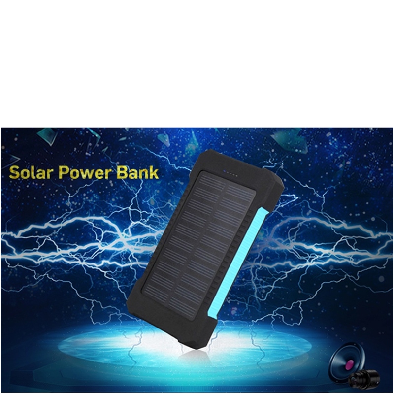 태양 전원 은행 듀얼 USB 전원 은행 20000mAh 방수 배터리 충전기 LED 빛으로 외부 휴대용 태양 전지 패널