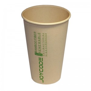 인증서 compostable 종이 컵 대나무 섬유 컵