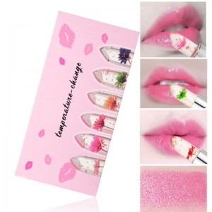 투명 한 꽃 립스틱