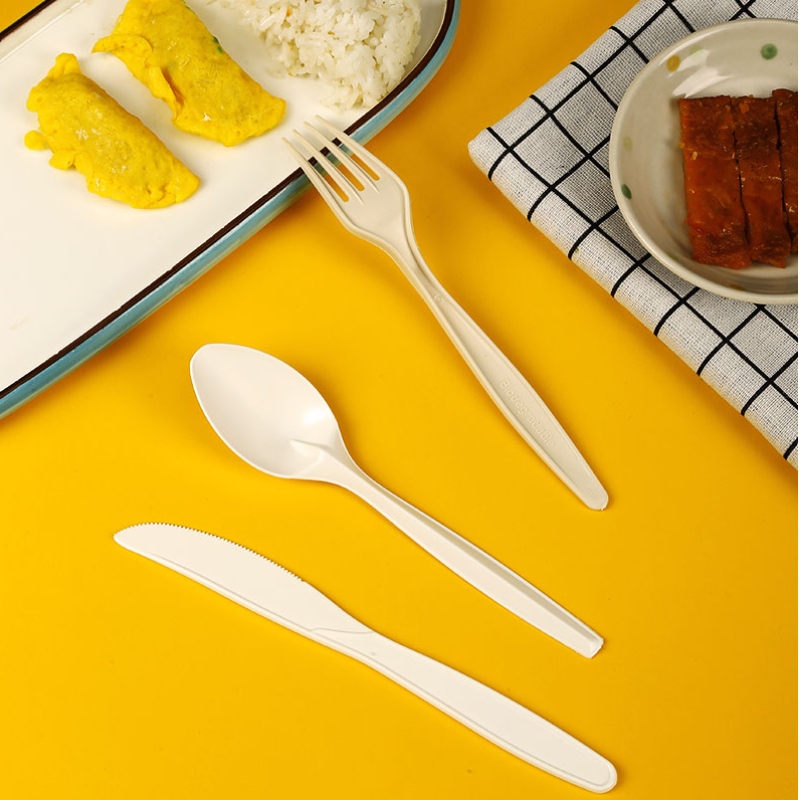 PLA 소재 compostable 일회용 식기