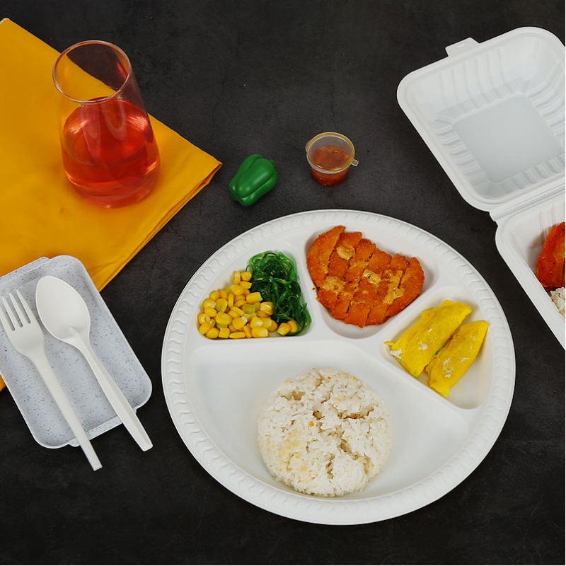 PLA 소재 compostable 일회용 식품 용기
