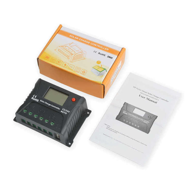 Srne PWM 태양 계통 차원 충전 컨트롤러 12V/24V 10A 20A LCD 최대 55V 태양 전지 패널 리드 산 리튬 배터리 시스템 용