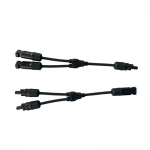 태양 광 전력 커넥터 Y 타입 2 분기 1 ~ 2 개의 결합기 방수 남성 및 여성 태양 전지 패널 케이블 커넥터