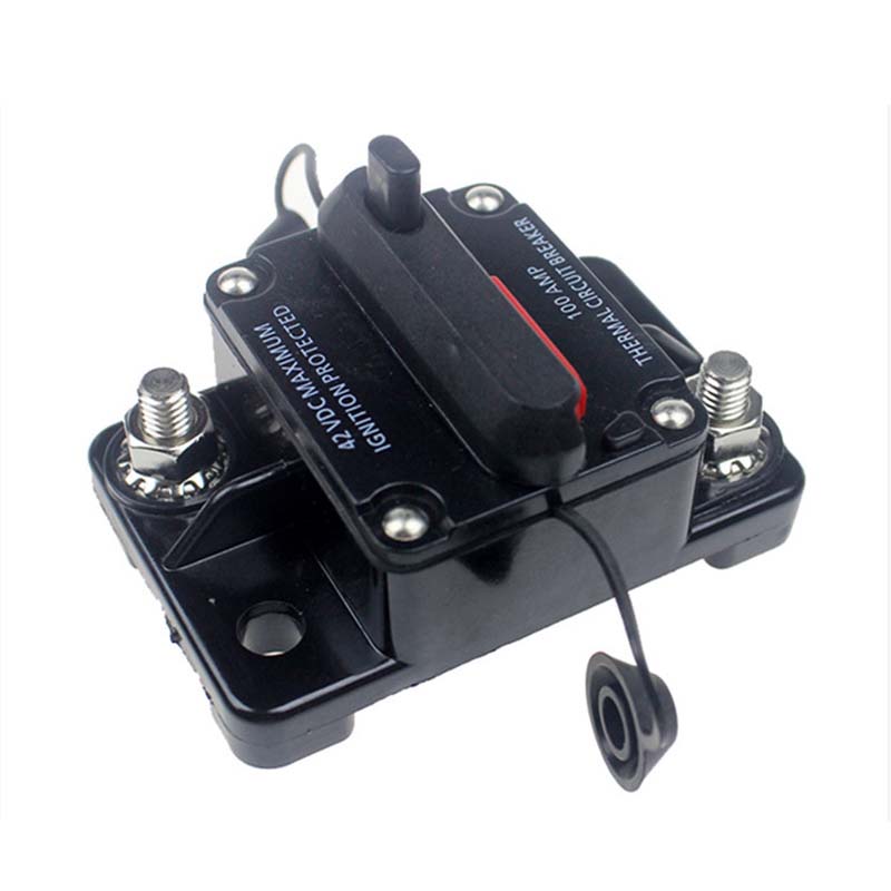 12V 24VDC 60A 80A 100A 150A 200A 250A 300A 블랙 컬러 홈 태양계 방수 회로 차단기 재설정 퓨즈 인버터