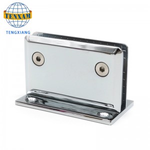 욕실 클립 샤워 룸 하드웨어 액세서리 유리 도어 클립 힌지 아연 합금 유리 클립 샤워 실 힌지 180도