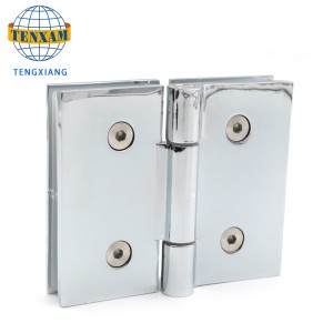 중국 제조 업체 고품질 유리 유리에 유리 180도 아연 합금 샤워 도어 힌지