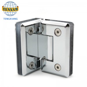 90도 쇼 유리 도어 힌지 스테인레스 스틸 욕실 클램프