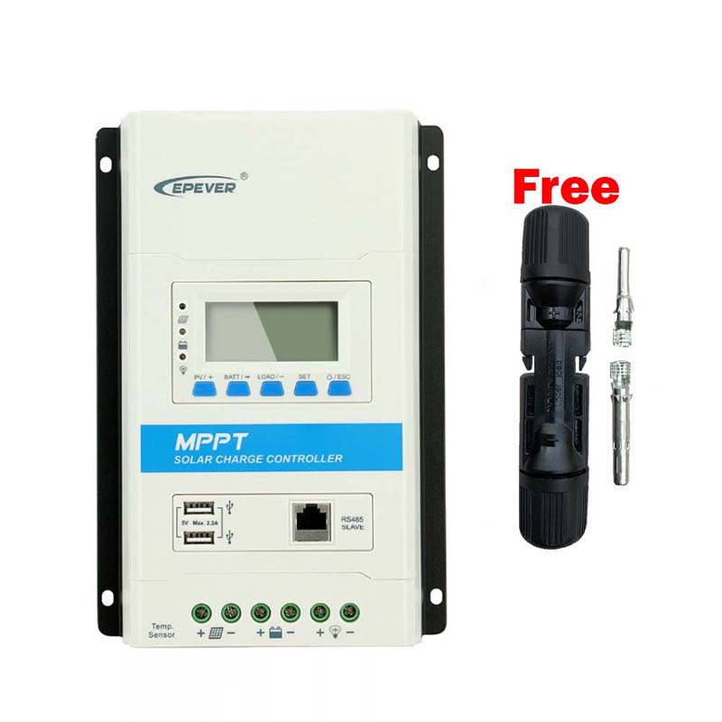 EPERE EURMERE 40A 30A 20A 10A 모듈러 MPPT 태양 전하 컨트롤러 12V24VDC MAX.100V PV 입력 LCD 디스플레이 패널 레귤레이터 컨트롤러