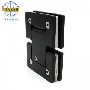 욕실 검은 유리 문 경첩 조정 샤워 문 Pivot 힌지 프레임리스 힌지