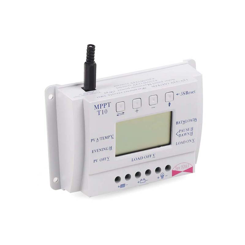 PWM 20A 10A 태양 전지 패널 충전 레귤레이터 컨트롤러 T10 T20 12V 24V 자동 LCD 디스플레이 조명 및 이중 타이머