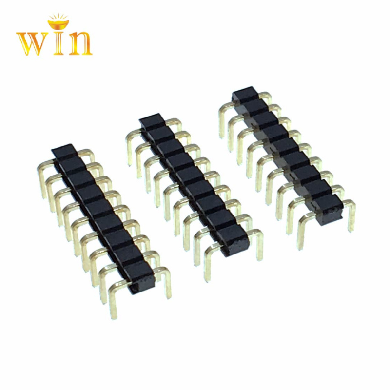 2.54mm U 모양 3P 단일 행 핀 헤더 커넥터