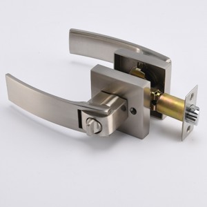 S7811 새틴 니켈 도어 핸들이있는 잠금 및 키, 키드 엔트리 도어 잠금 장치/door 레버, 전면 도어 레버셋 잠금장