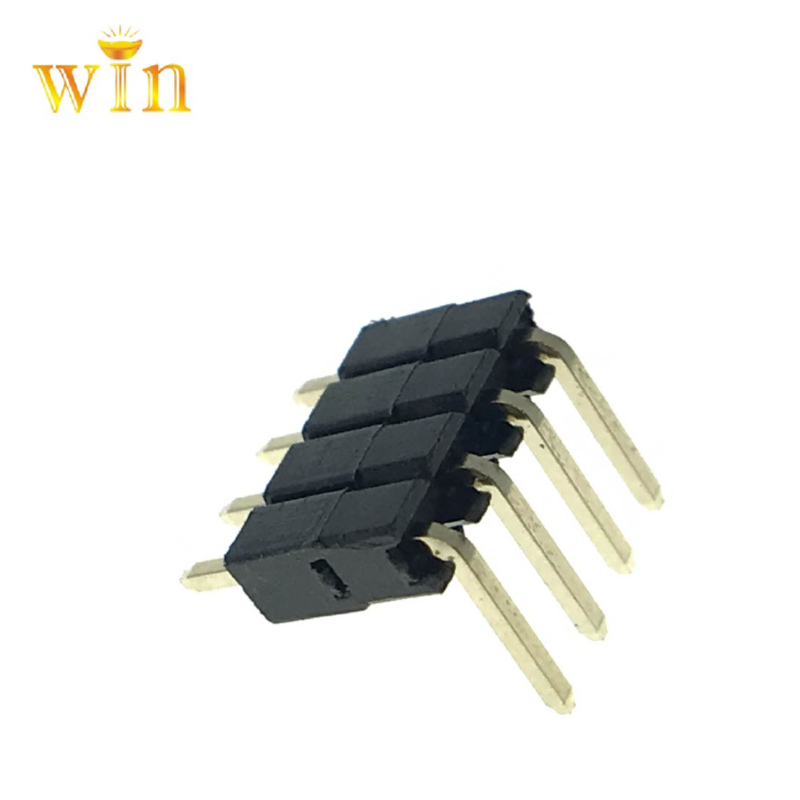 2.54mm 2P ​​~ 40P 90 ° 직각 2 개의 플라스틱 추가 핀 헤더 커넥터