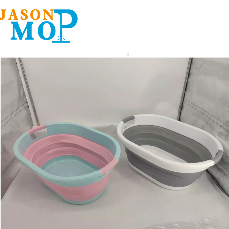 Jason Foldable 실리카 젤 버킷 손잡이 자동차 세척 낚시 양동이 접이식 물 탱크 및 공간 절약 걸레 버킷