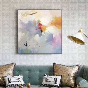 도매 고품질 손으로 그린 ​​유화 작품 캔버스에 추상 유화 추상 유화