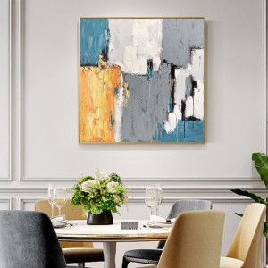 새로운 디자인 완전히 손으로 그린 ​​골드 호 일 벽 아트 추상 캔버스 유화 캔버스 스트레칭