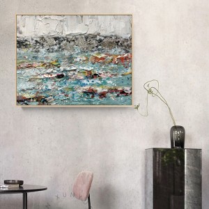 추상 아트 패브릭 프레임 캔버스 순수한 손으로 그린 ​​다른 벽 아트 유화 그림