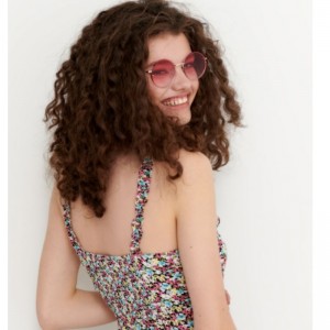 꽃 인쇄 비스코스 드레스 미니 길이