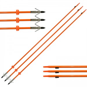 110021-OG ELong 야외 OD8mm 32inch Bowfishing Arrow 유리 섬유 샤프트 양궁 낚시