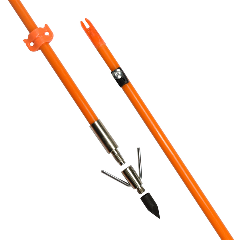 110021-OG ELong 야외 OD8mm 32inch Bowfishing Arrow 유리 섬유 샤프트 양궁 낚시
