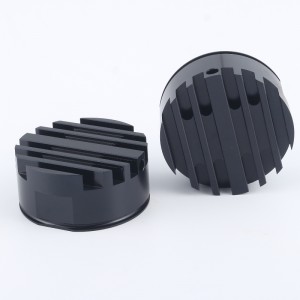 사용자 정의 압출 CNC 가공 양극 처리 된 라운드 알루미늄 히트 싱크 알루미늄 블랙 LED 프로필 방열판