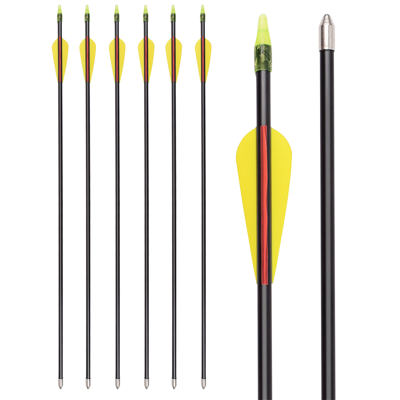 Elong 야외 115549 26inch ID5mm 유리 섬유 화살표 양궁 Recurve 촬영을 사용하여 촬영