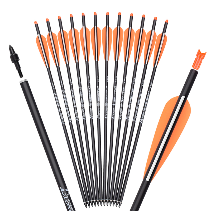 Elong 야외 114494 ID7.62mm 16inch 롤 포스 볼트 TPU 베인 양궁 촬영을 사용하여