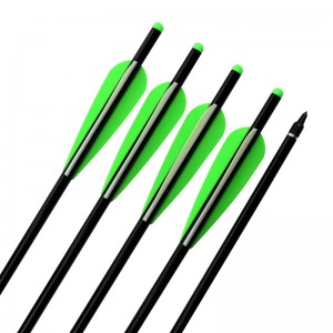 야외 114225 20인치 알루미늄 석궁 볼트 TPU 베인 양궁 사냥 장비 연장