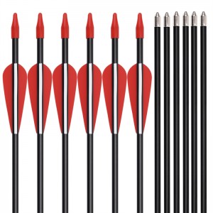 긴 옥외 110130 ID5mm 30inch 유리 섬유 샤프트 화살표 양궁 야외 촬영