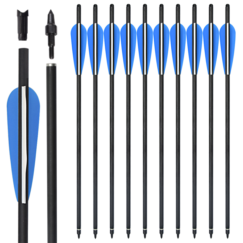 Elong 야외 110045 OD8.8mm 17inch rollfiberglass bolt tpu 베인 양궁 석궁 볼트