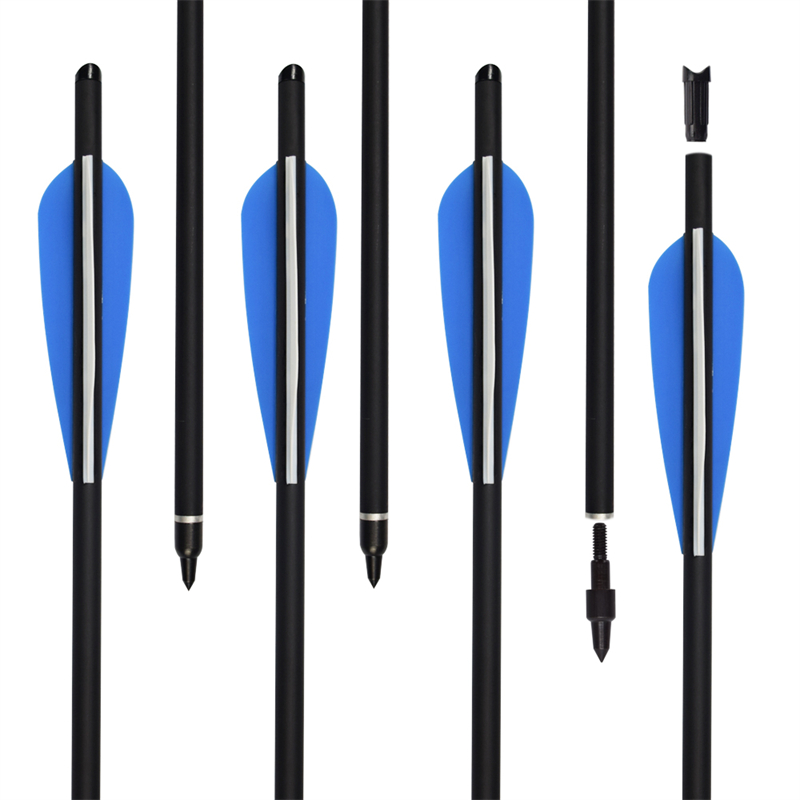 Elong 야외 110045 OD8.8mm 17inch rollfiberglass bolt tpu 베인 양궁 석궁 볼트