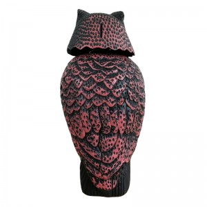 현실적인 조류 스털러 플라스틱 올빼미 허수아비 정원 마당에 대 한 소리와 사운드와 함께 사운드와 함께 옥외 해충 방제