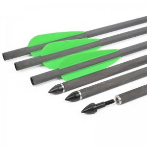 Elong 야외 113003-02 에어건 26.37inch 탄소 볼트 플라스틱 베인 양궁 석궁 화살표 촬영