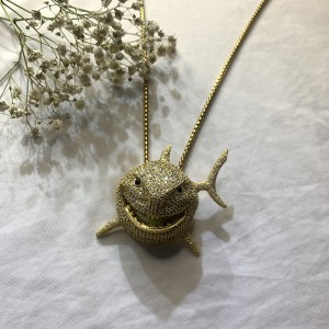 힙합 성격 지르콘 상어 펜던트