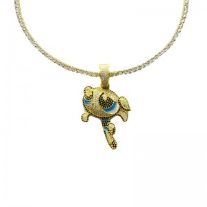 솔리드 비행 경찰관 지르콘 펜던트