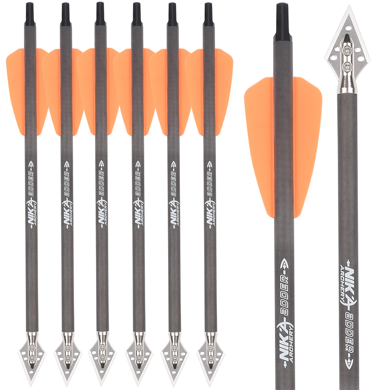 Nika Archery 114521-02 COBRA 시스템 ADDER/R9/RX 양궁 사냥 장비에 대 한 탄소 볼트 ID6.2mm 7.5inch