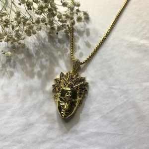 트렌드 디자인 고품질 지르콘 황동 체인 목걸이 펜던트 패션 목걸이 만화 캐릭터 펜던트