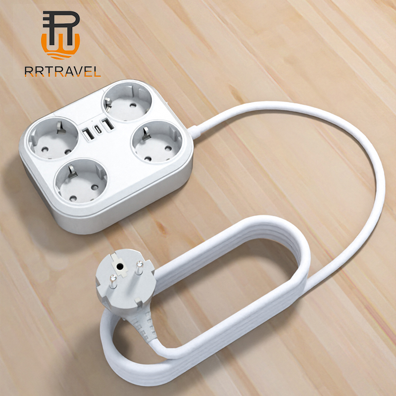 USB뿐만 아니라 Type-C, 독일어 표준 보드 표면 행 플러그, 110-240V AC 유니버설 소켓뿐만 아니라 라인 플러그가있는 새로운 제품 독일 표준