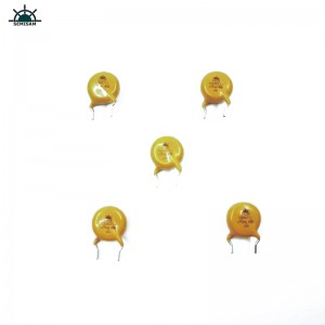 중국 ODM 수동 전자 구성 요소, 노란색 MOV 10mm HVR10D621K 아연 산화물 배리스터