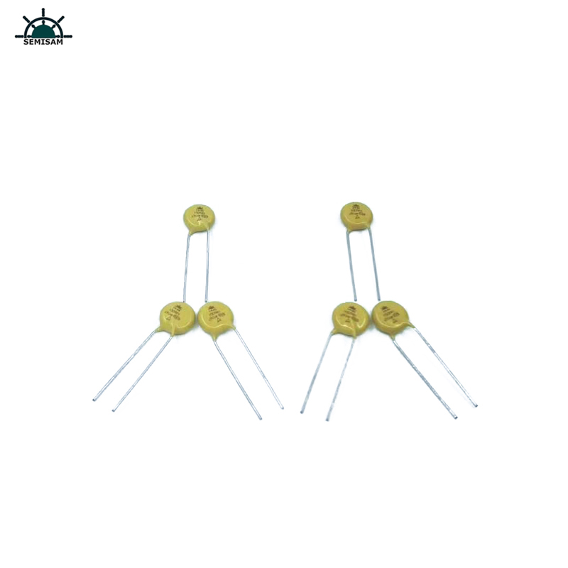 중국 ODM 전자 부품, 노란색 MOV 10mm 10D561 560V 아연 산화물 배리스터 (Movmetal Oxide Varistor)