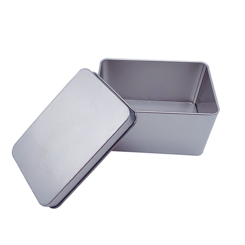 정사각형 주석 플레이트 차, 서리 낀 식품 등급 소재 (107mm * 70mm * 60mm)