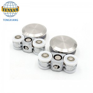 슬라이딩 도어 롤러 휠 유리 도어 시스템 교수형 휠 피팅 하드웨어 슬라이딩 도어 바퀴