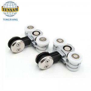 뜨거운 판매 제품 교수형 바퀴 스테인레스 스틸 유리 슬라이딩 도어 트랙 롤러