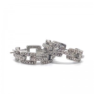 유럽 ​​및 미국 패션 스테인레스 스틸 지르콘 귀걸이 (퇴색하지 않음)